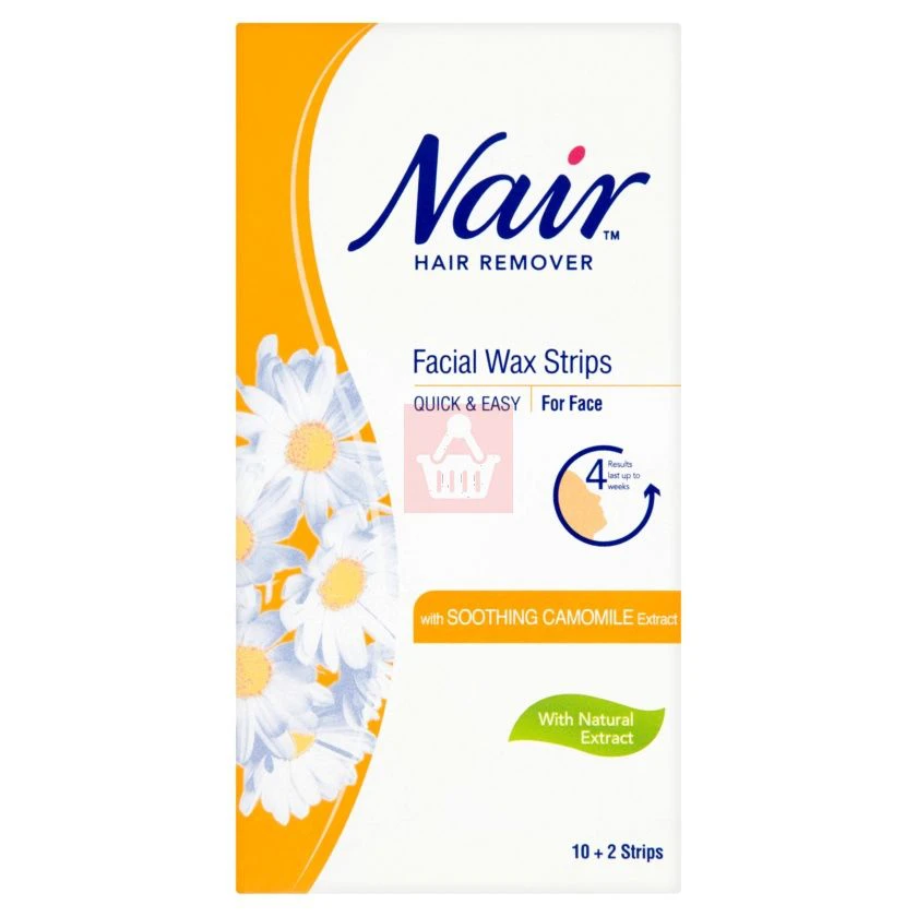 Nair Hair Remover Face Wax Strips for Face 12 PCS